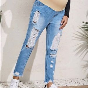 Distressed Maternity Jeans